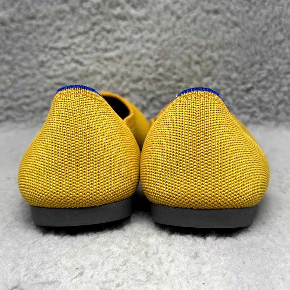 Rothy's The Point Womens Size 11 Slip On Ballet Flats Shoes Marigold Yellow Knit - Picture 4 of 9
